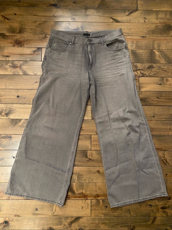 Uniqlo Other - Uniqlo Men's Gray Wide-leg Uniqlo Jeans
